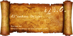 Énekes Orion névjegykártya